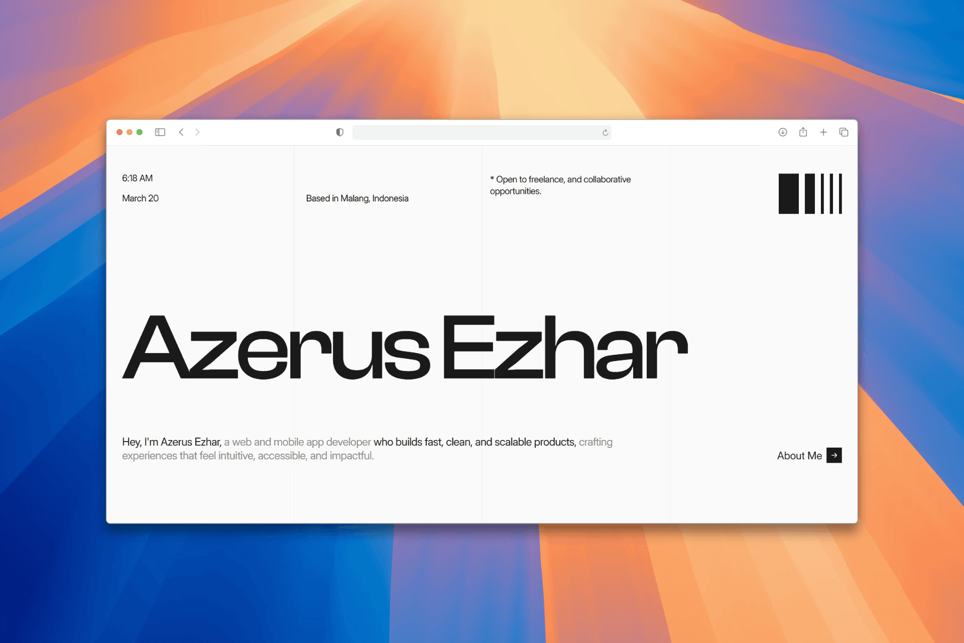 Portfolio V2 project preview